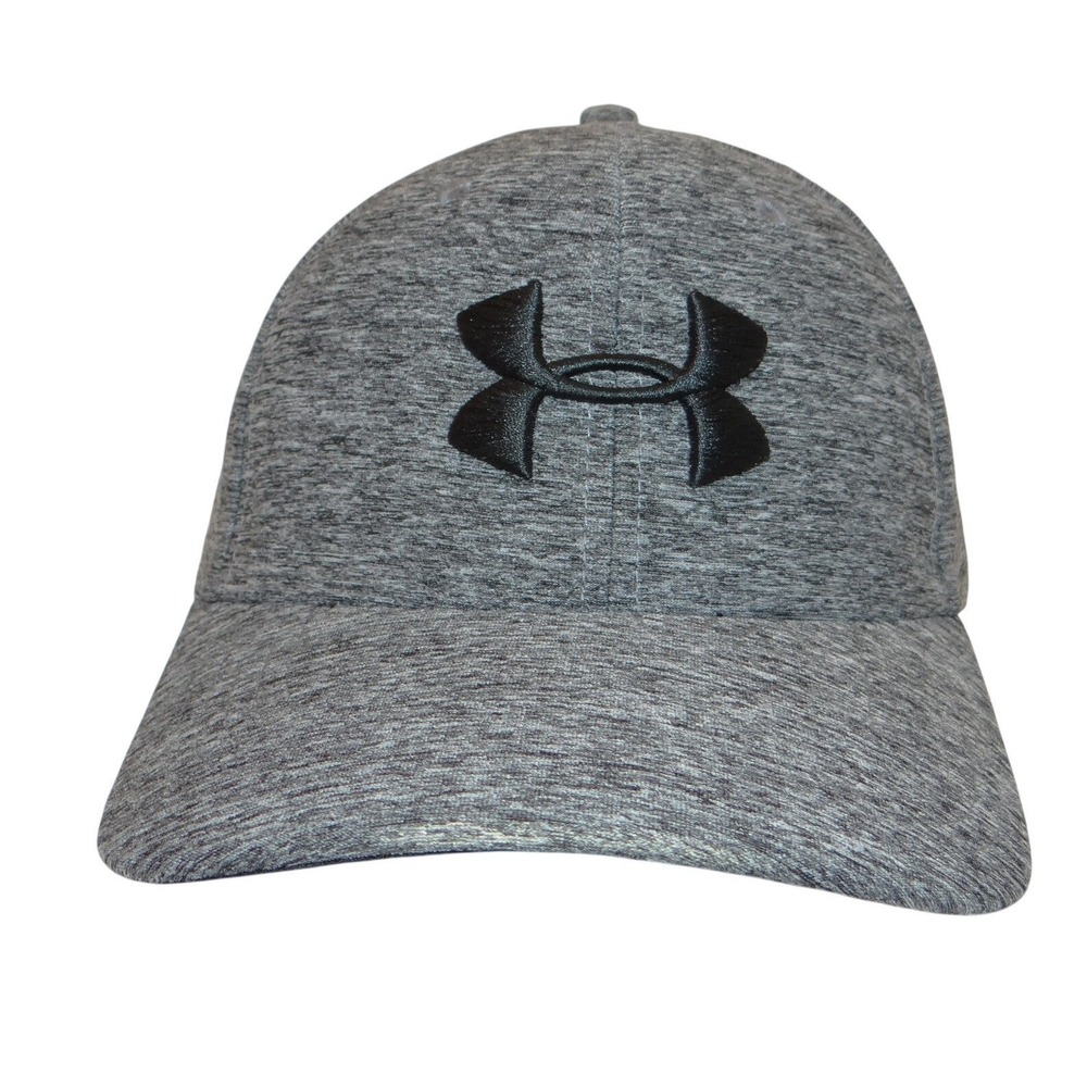 Under Armour Mens Heather Grey Stretch Fit Baseball Cap Hat LG/XL